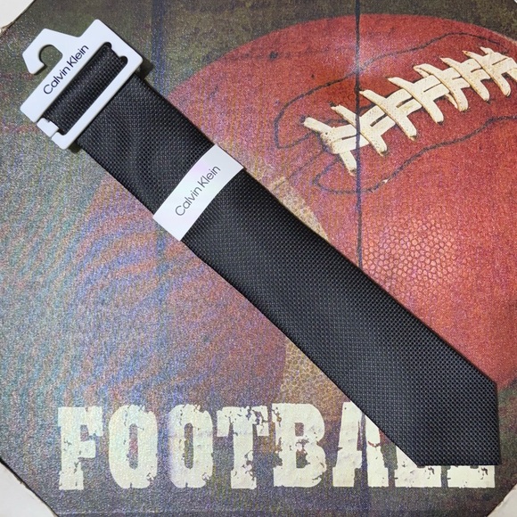 NEW CALVIN KLEIN X MEN SLIM TIE ALL BLACK SILK DOT SUIT CASUAL DRESS SHIRT PARTY - Picture 9 of 11